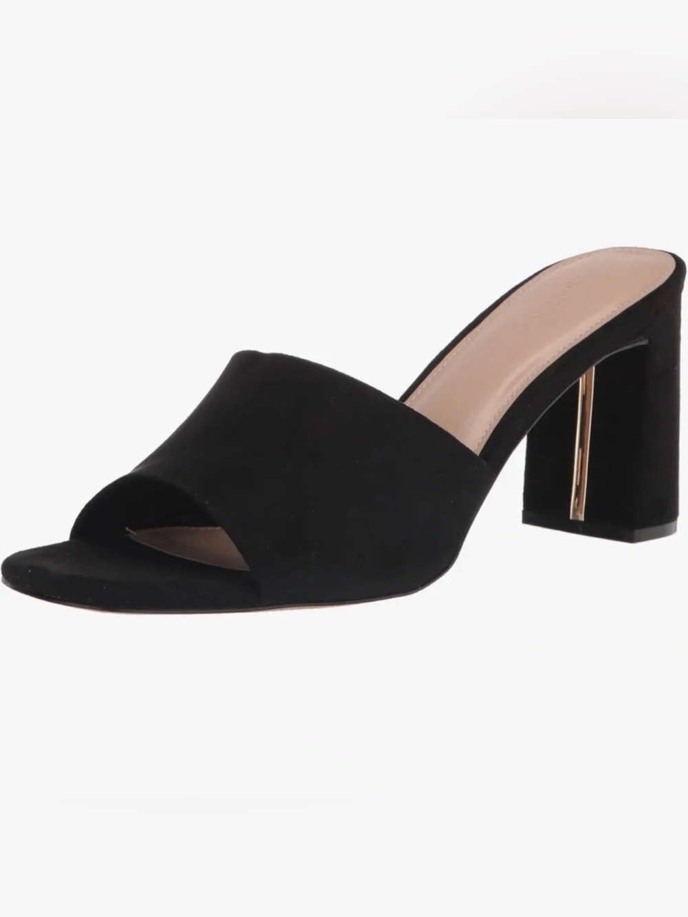 The Drop Pattie Mules Microsuede Block Heel Sandals In Black Women’s Size 8.5M